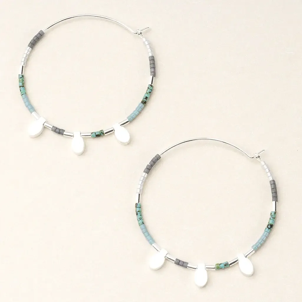 Chromacolor Miyuki Large Hoop Turquoise Multi/Silver