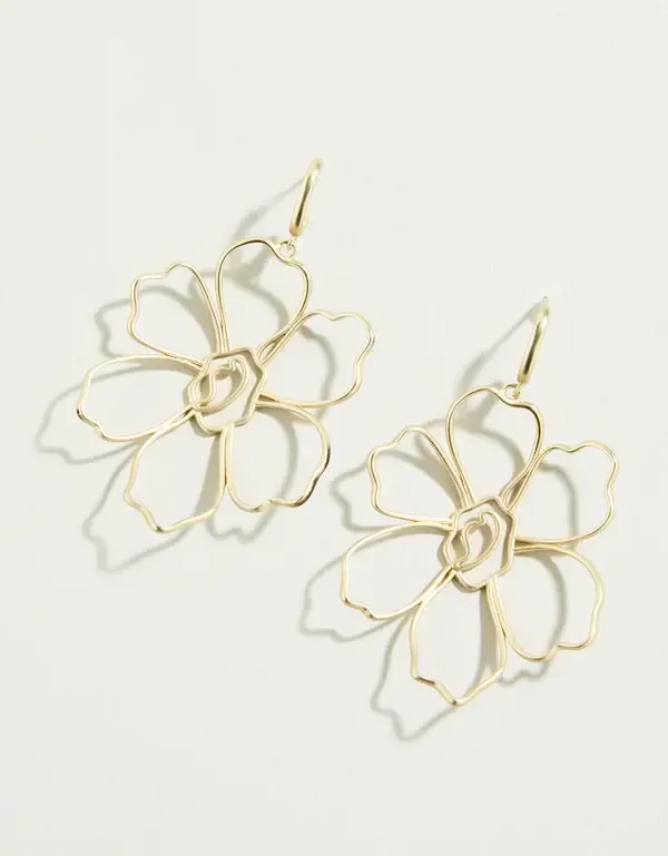 Earrings Granny Flower Gold