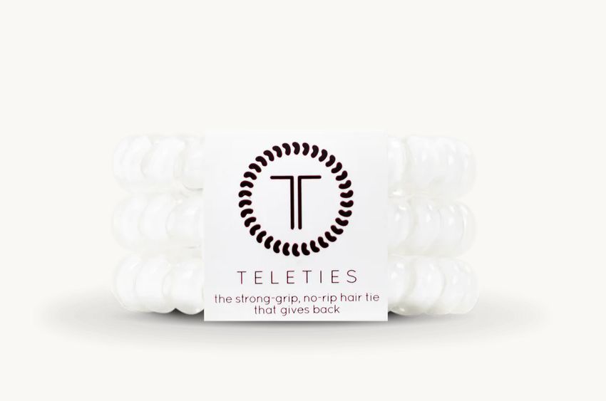 3 Pack Hair Ties Large Coconut White