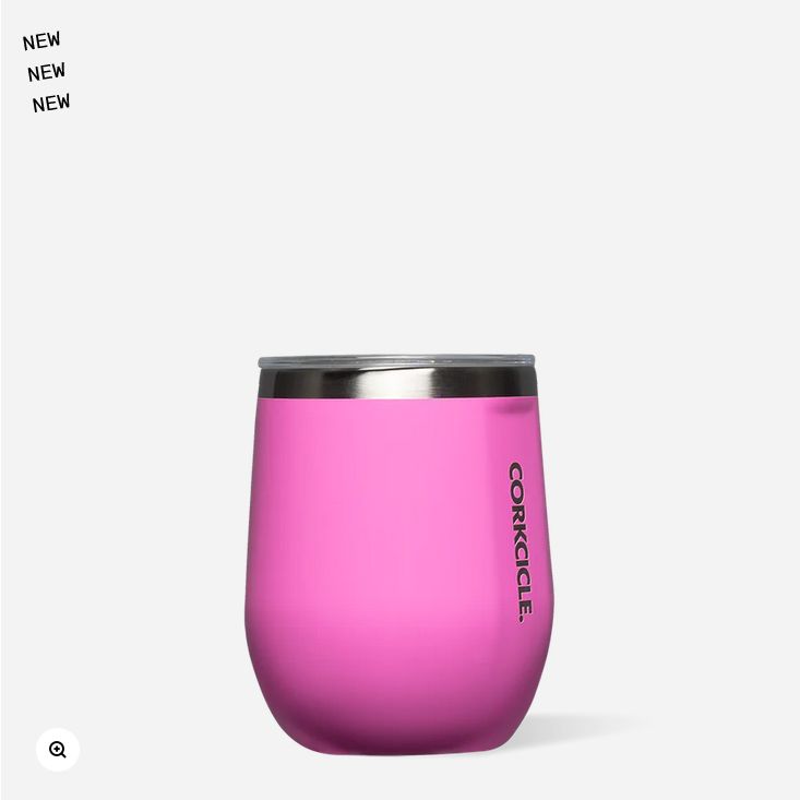 Stemless Wine Miami Pink 12 oz