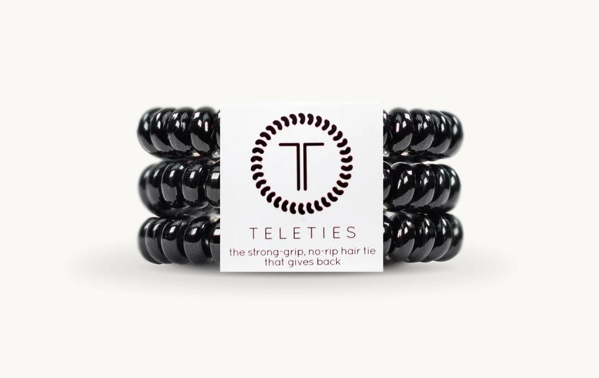 3 Pack Hair Ties Small Jet Black