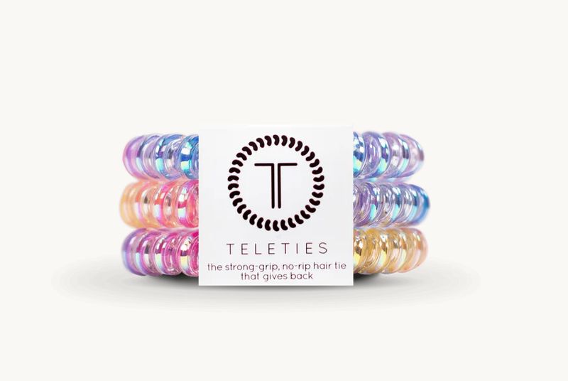 3 Pack Spiral Hair Tie Coils Small Eat Glitter For Breakfast