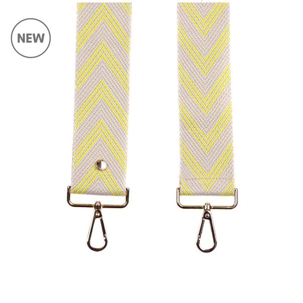 Pom Pom Strap Yellow Chevron