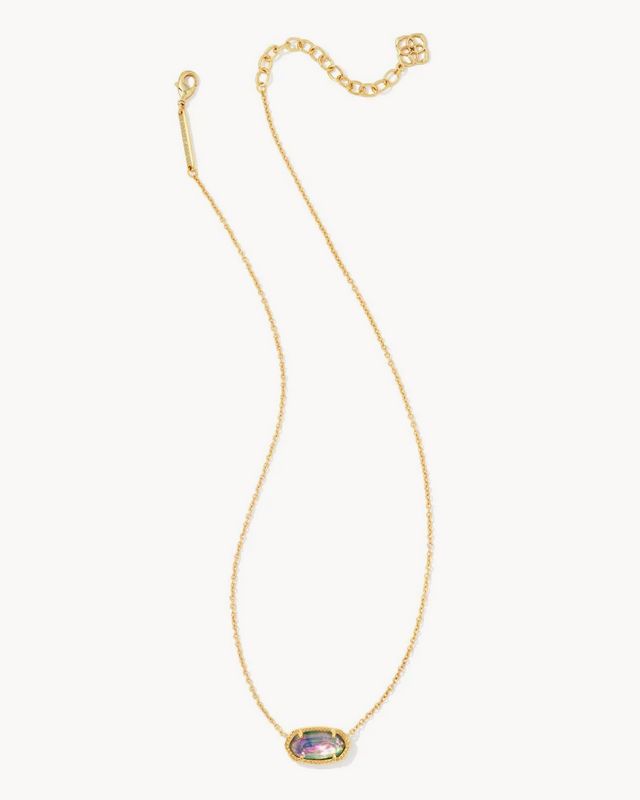 Elisa Necklace Gold Lilac Abalone