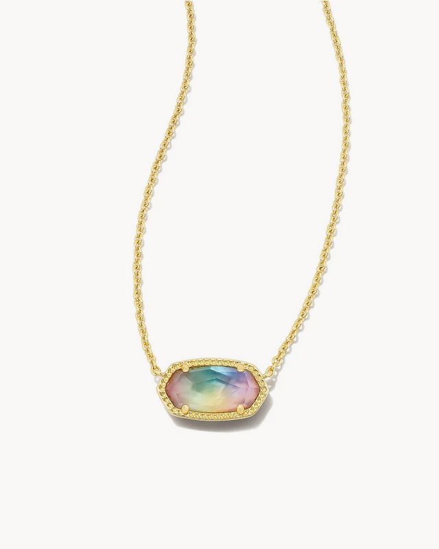 Elisa Necklace Gold Yellow Watercolor Illusion
