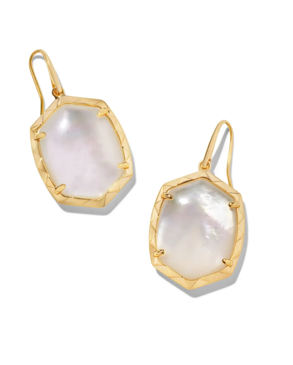 Daphne Drop Earring Gold Ivory MOP