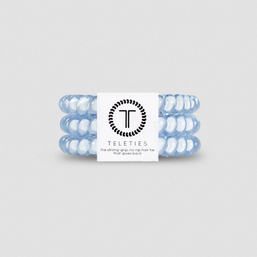 3 Pack Hair Ties Small Washed Denim