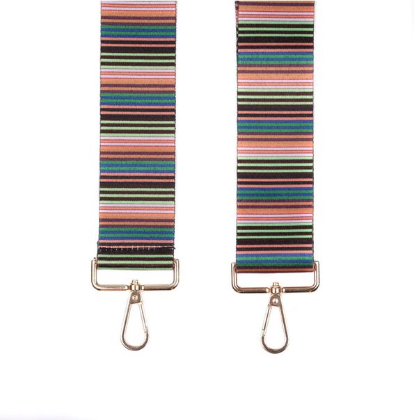 Pom Pom Strap Striped Multi Stripe
