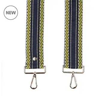 Pom Pom Strap Yellow &amp; Navy Mix