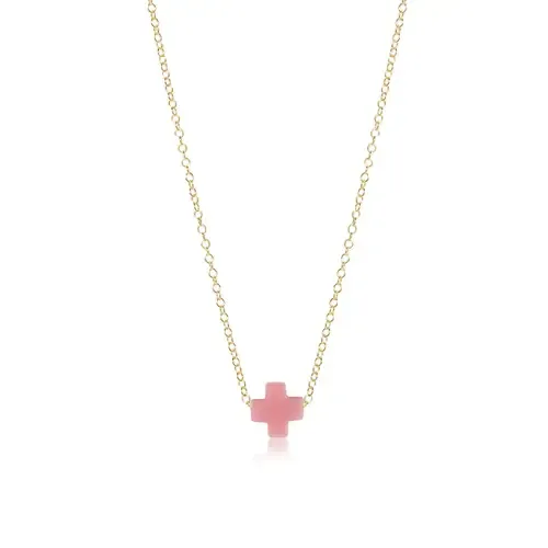 Necklace Admire Gold Pink Opal 16 in