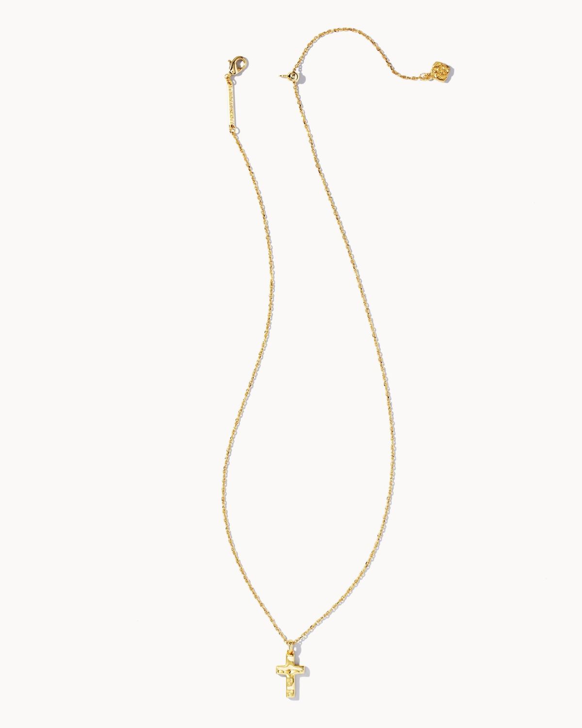 Cross Pendant Necklace Gold Metal