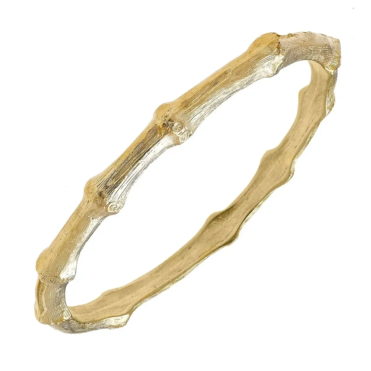 Bracelet Gold Bamboo Bangle