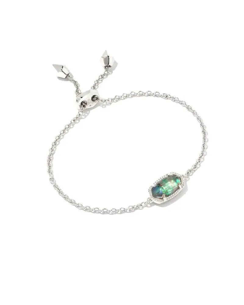 Elaina Bracelet Rhodium Dichroic Glass