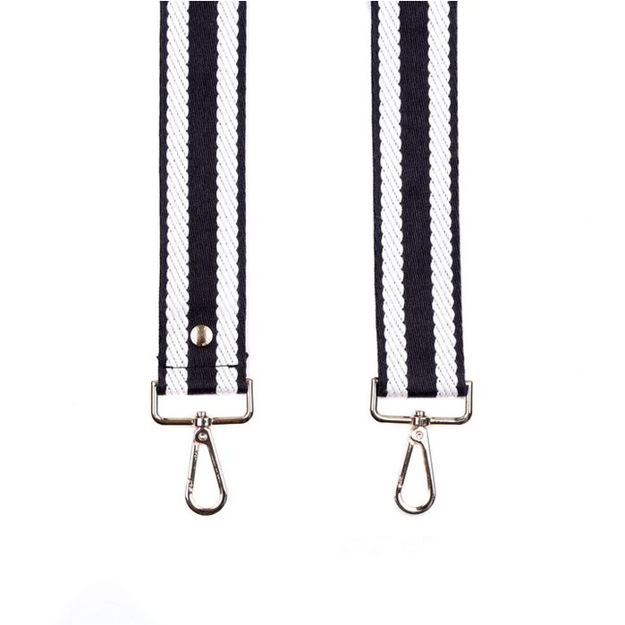 Pom Pom Strap Black &amp; White Rope