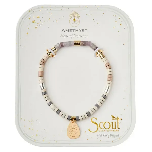 Intention Charm Bracelet Amethyst/Gold