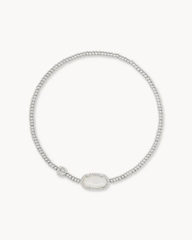 Grayson Stretch Bracelet Ivory MOP Silver