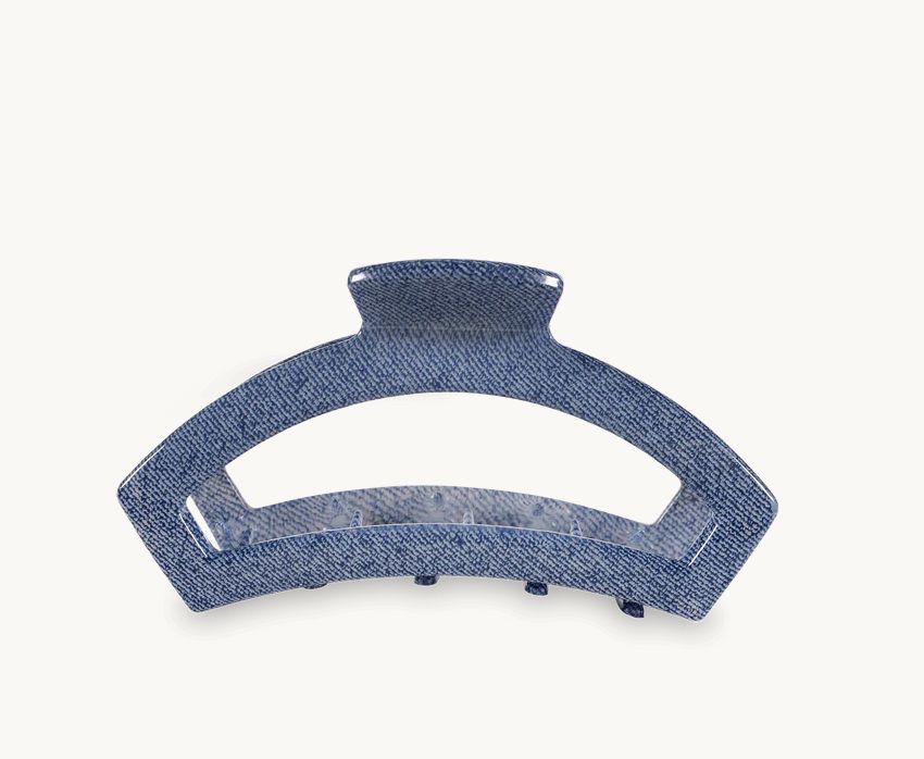 Open Medium Hair Clip Denim