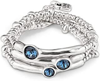 Delirio Triple Bracelet w/Silver and Faceted Crystals