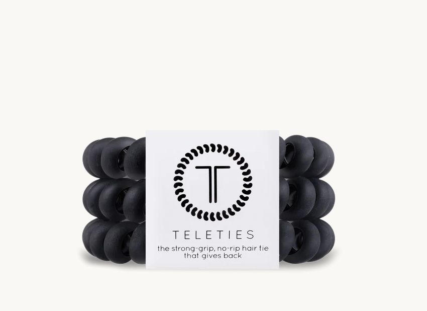3 Pack Hair Ties Large Matte Black
