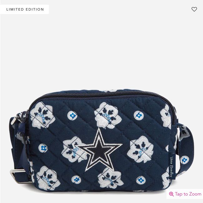 RFID Small Stadium Crossbody: Blue/Gray Bandana w/Dallas Cowboys