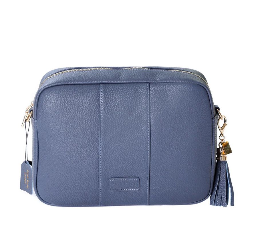 Pom Pom London City Plus Bag Slate Blue