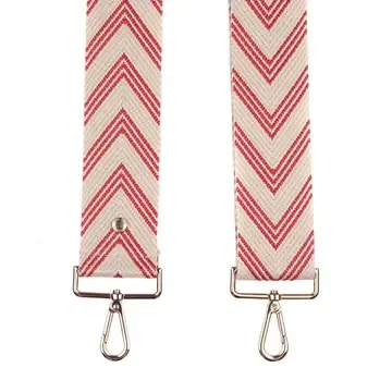 Pom Pom Strap Red Chevron