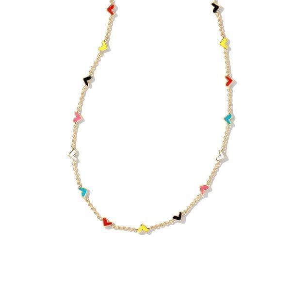 Haven Heart Strand Necklace Gold Multi Mix