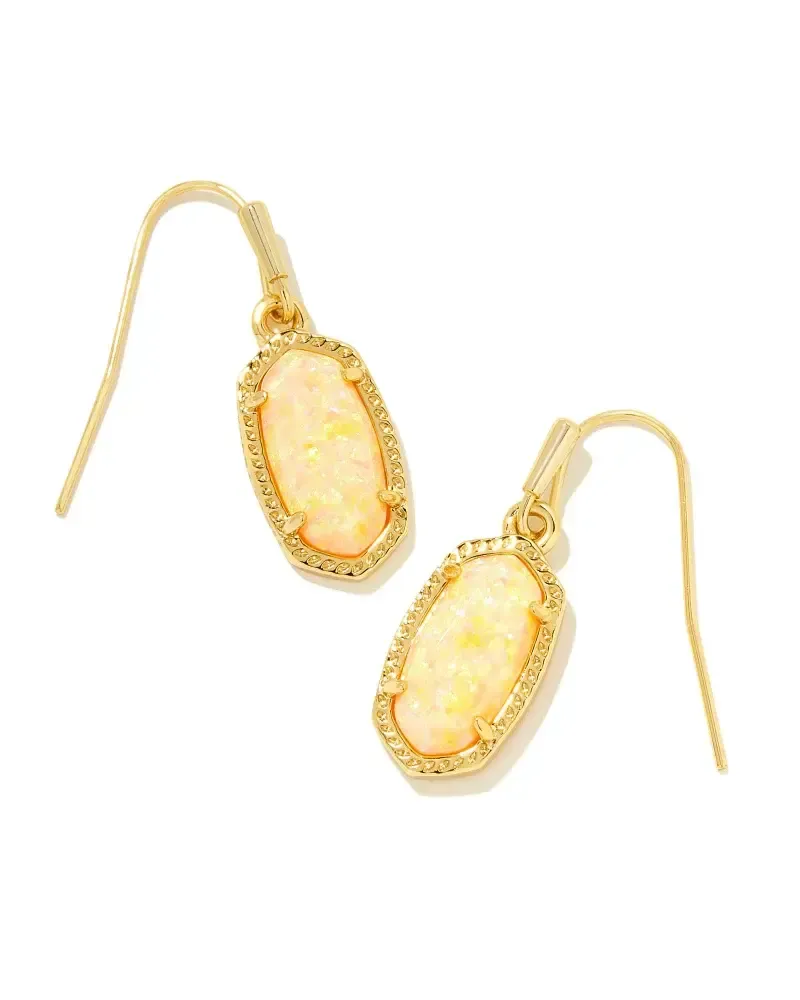 Lee Drop Earrings Gold Yellow Opal