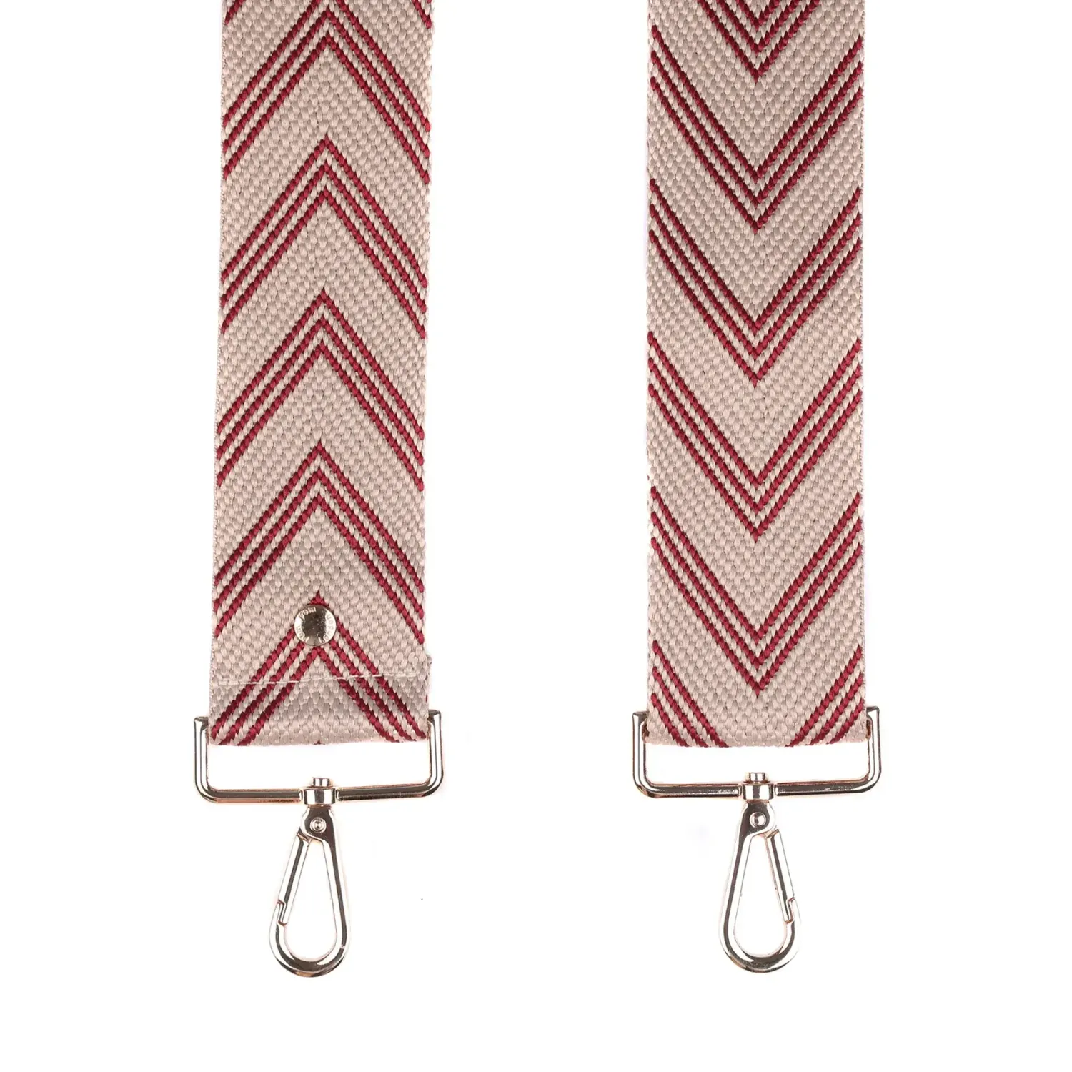 Pom Pom Strap Wine Chevron