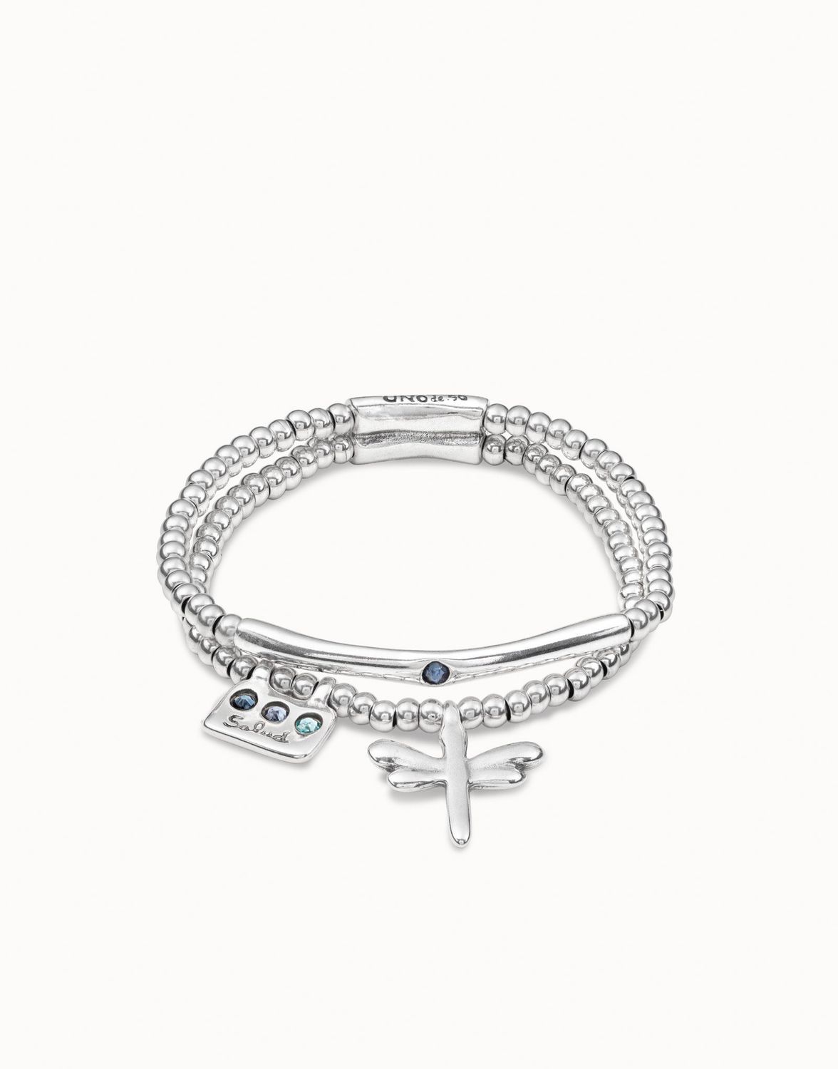 Bracelet Heal Me Silver Stretch with Dragonfly