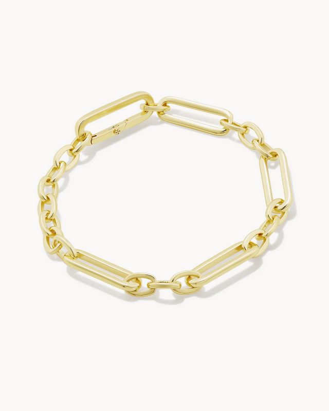 Bracelet Heather Link and Chain Gold