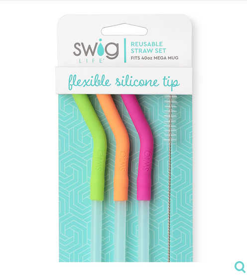Reusable Straw Set Lime/Orange/Berry 40oz Mega Mug