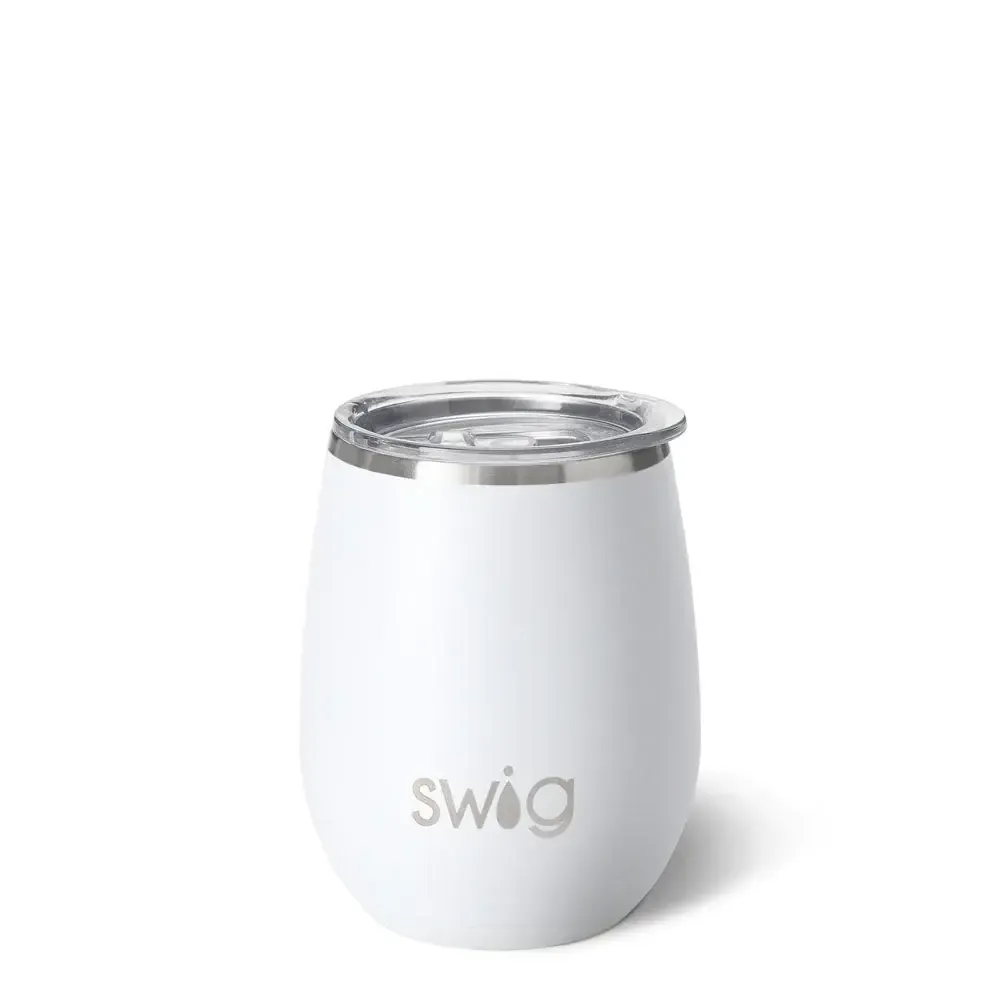 Matte White Stemless Wine Cup (14oz)