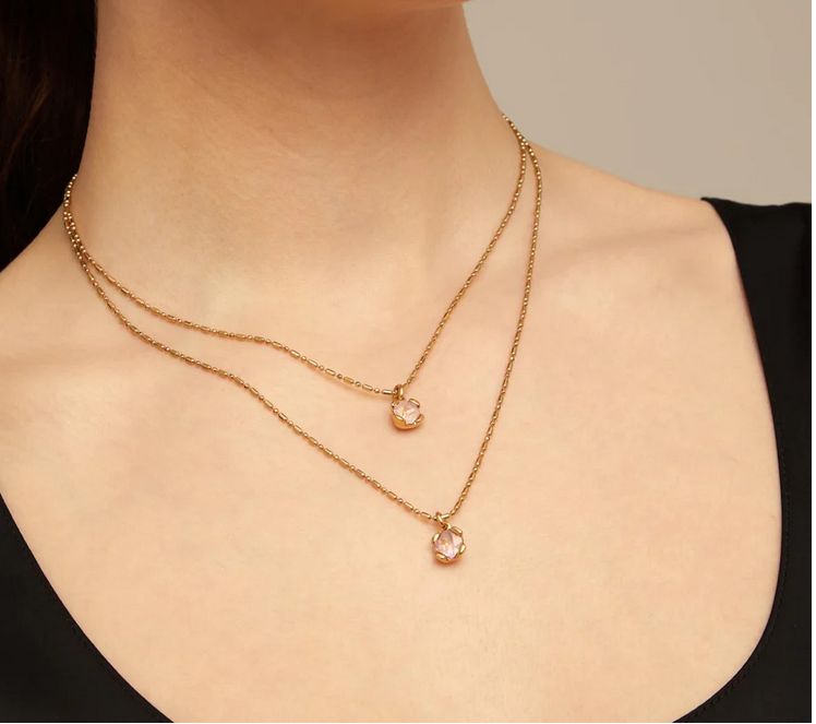 Aura Pink Gold Necklace