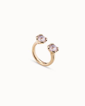 Gold Aura Pink Ring Size 7.5