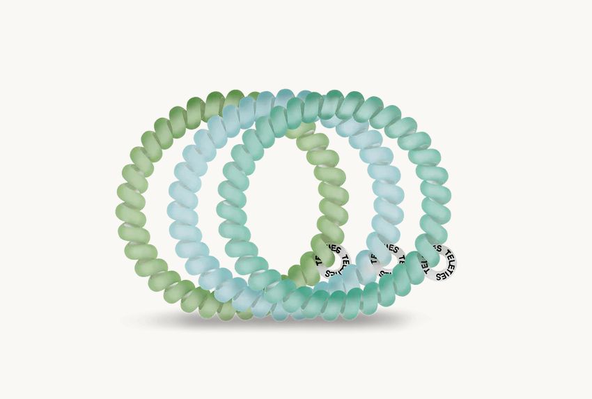 3 Pack Hair Ties Small Turquoise