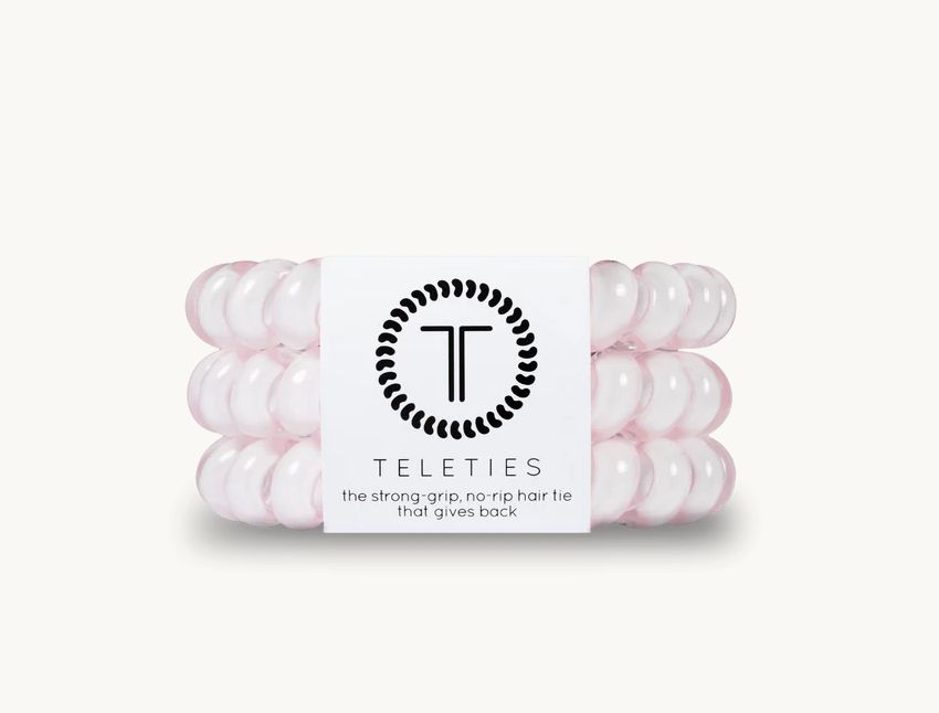 3 Pack Hair Ties Large Rose Water Pink