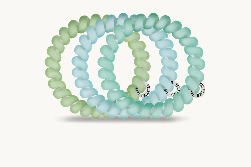3 Pack Hair Ties Large Turquoise