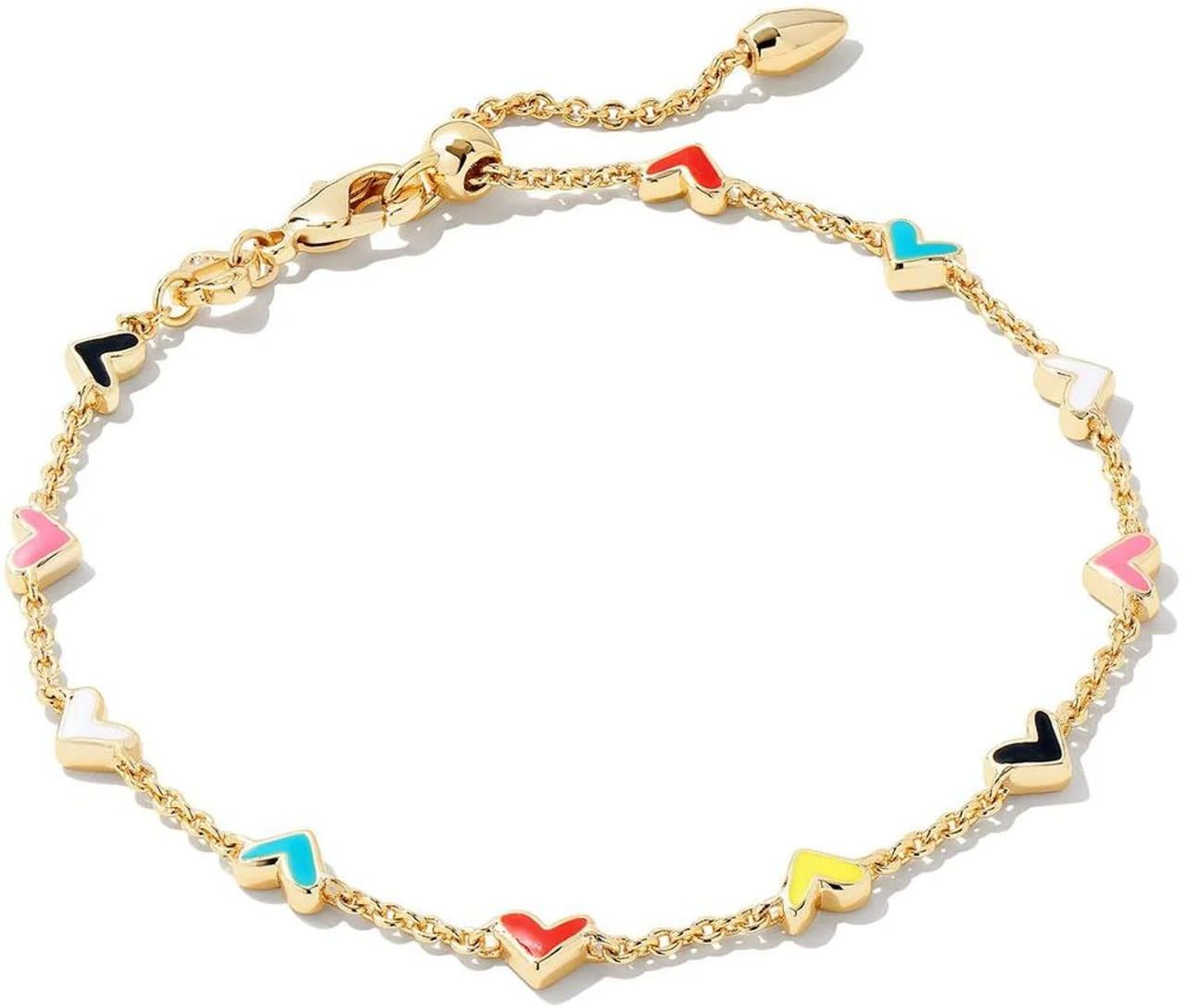 Haven Heart Delicate Bracelet Multi Mix Gold