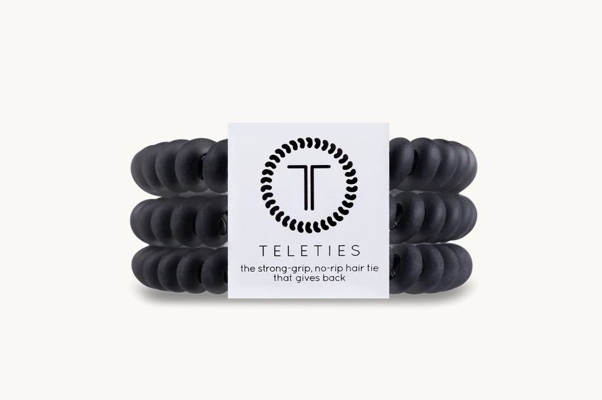 3 Pack Hair Ties Small Matte Black