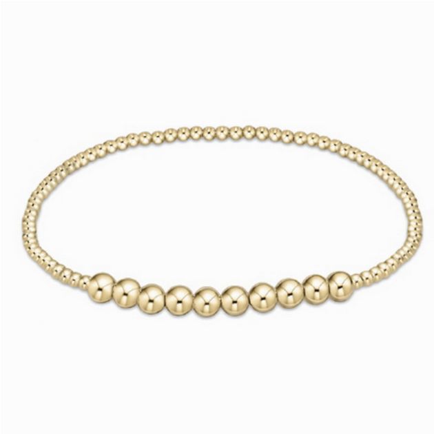 Classic Gold Beaded Bliss 2mm Bead Bracelet 4mm Gold