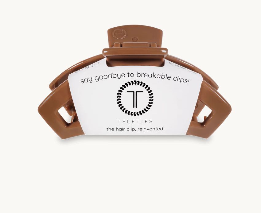 Open Medium Hair Clip Caramel