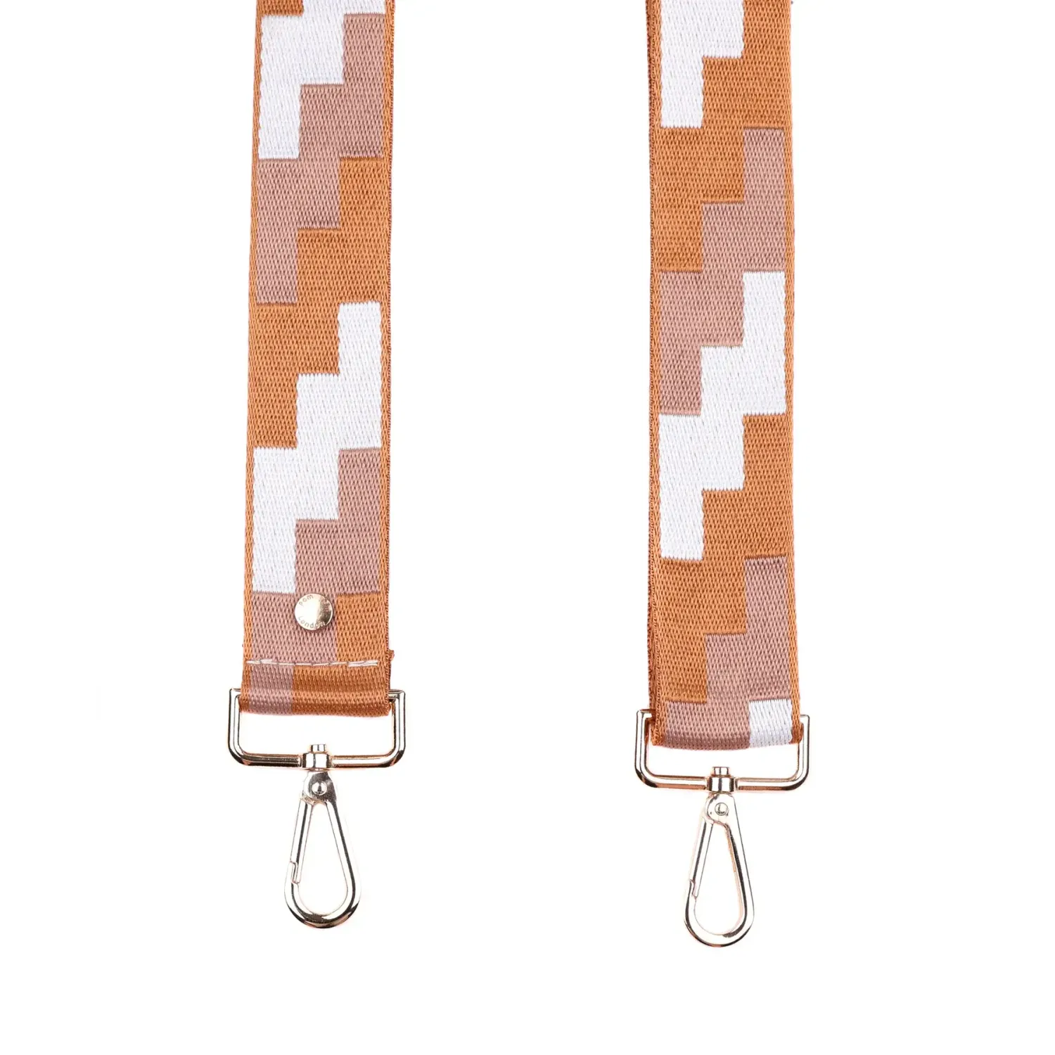 Pom Pom Strap Tan Geometric
