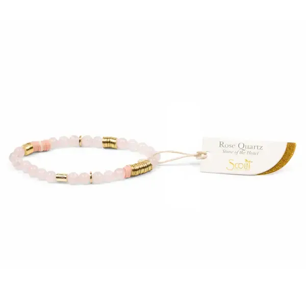 Intermix Stone Stacking Rose Quartz Bracelet