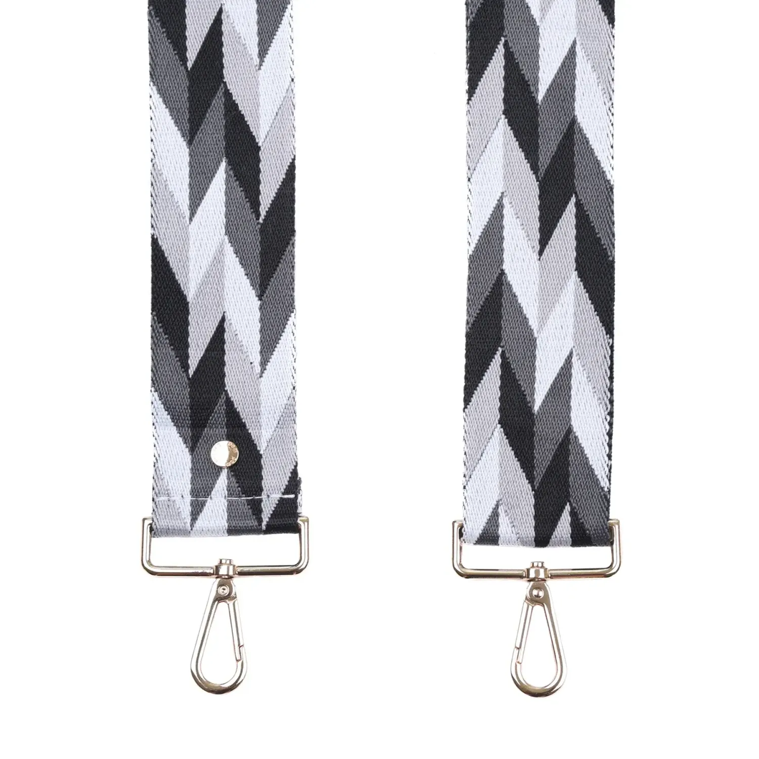 Pom Pom Strap Charcoal &amp; Black Harlequin
