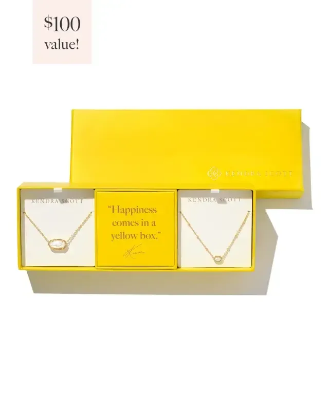 Elisa Gold Ivory Mother-of-Pearl Gift Set of 2