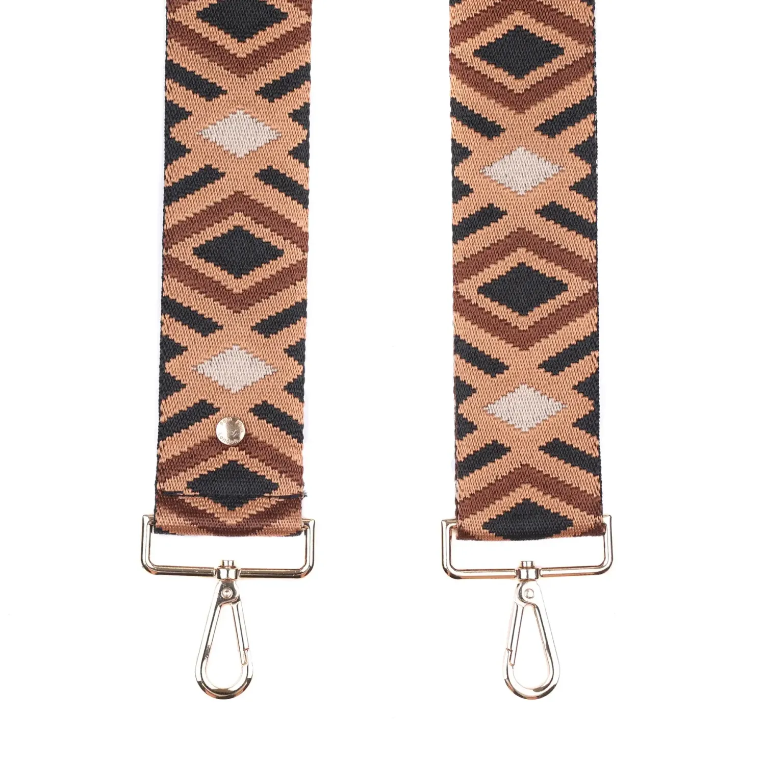 Pom Pom Strap Tan &amp; Black Diamond