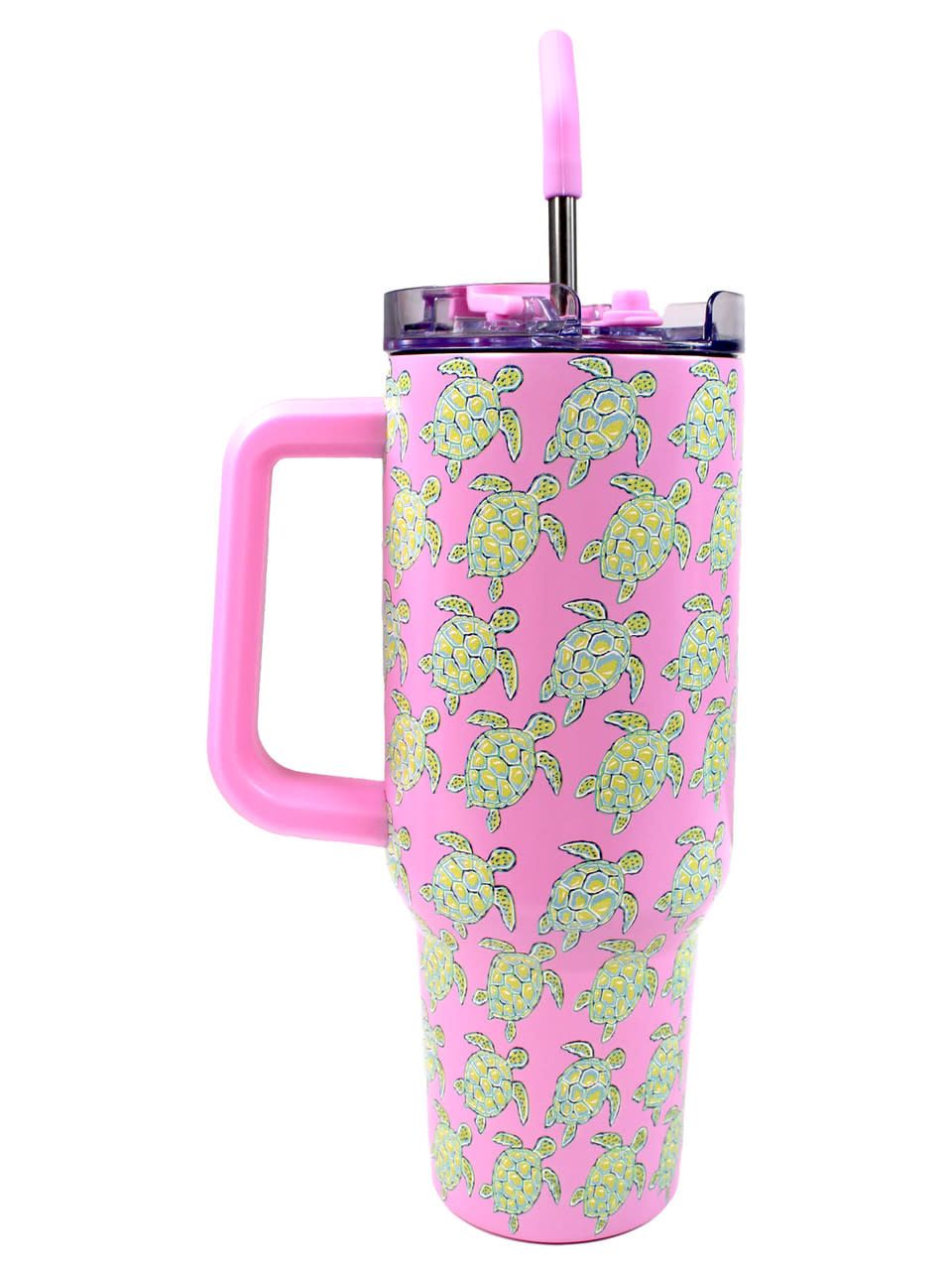 Stainless Steel Turtle Tumbler w/ Straw 40oz