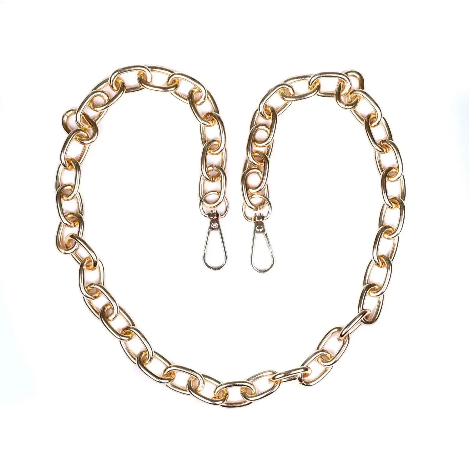 Pom Pom Strap Gold Chain Large Link