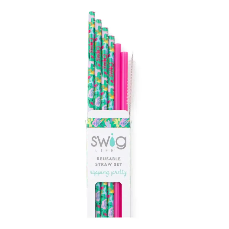 Reusable Straw Set Paradise + Green